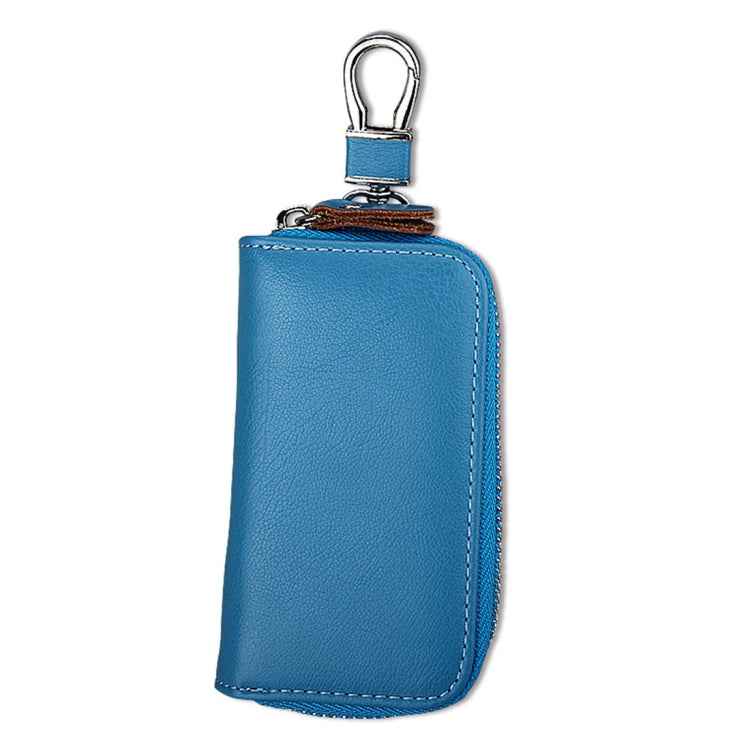 9092 Business Style Multifunctional Genuine Leather Zipper Car Key Bag