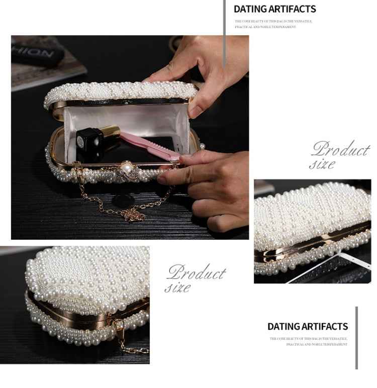 Women Fashion Banquet Party Pearl Handbag Single Shoulder Crossbody Bag