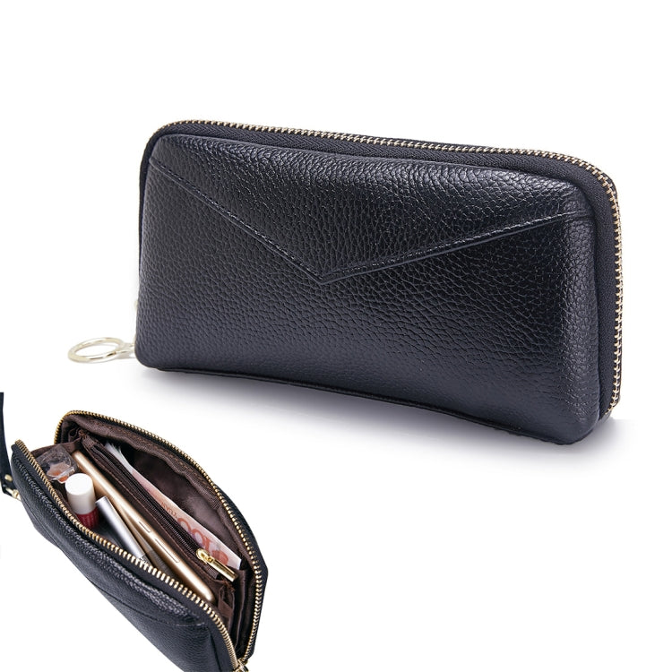 2-Folding Square Genuine Leather Handbag