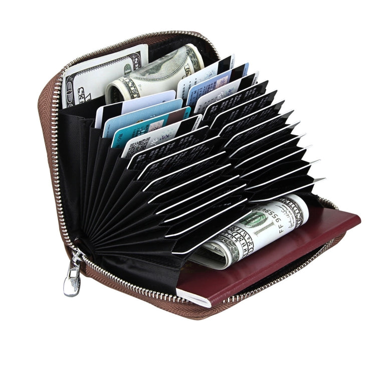 Antimagnetic RFID Multi-functional Genuine Leather Card Package