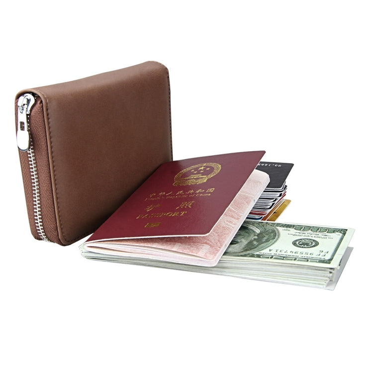 Antimagnetic RFID Multi-functional Genuine Leather Card Package