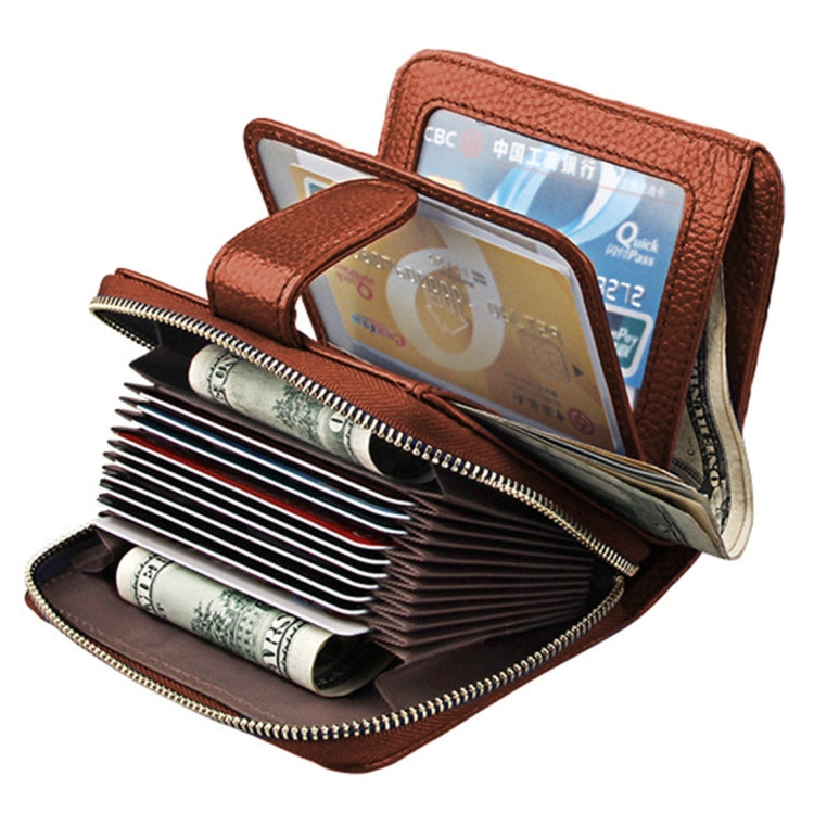 KB132 Female Style Full Grain Cow Leather Multifunctional RFID Wallet/ Card Bag/ Driving License Package