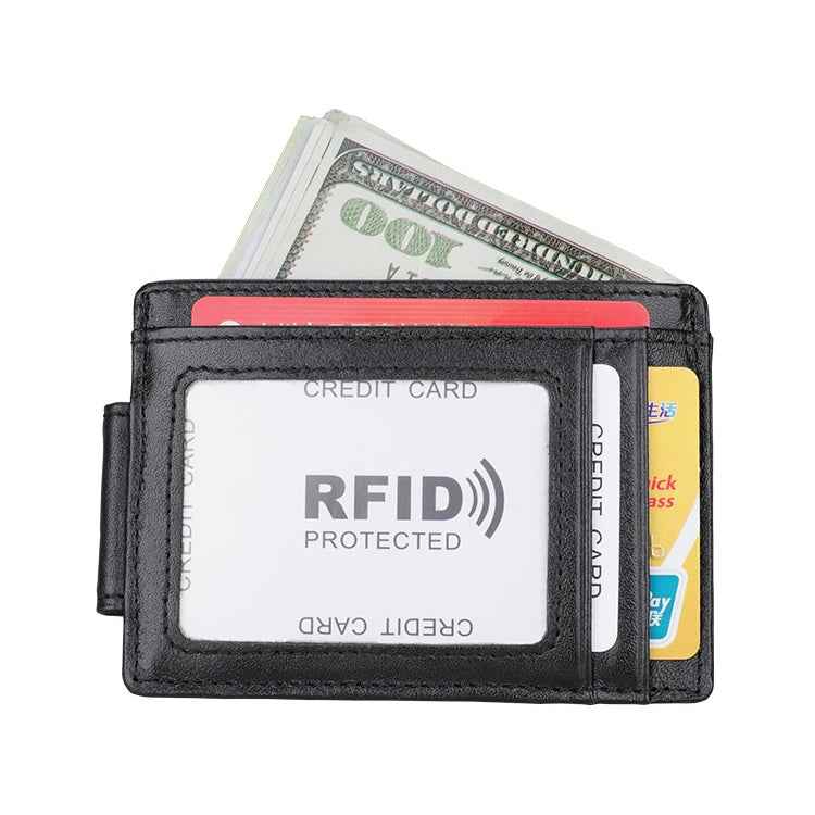 KB80 Antimagnetic RFID Crazy Horse Texture Oil Wax Leather Card Holder Wallet Billfold for Men and Women