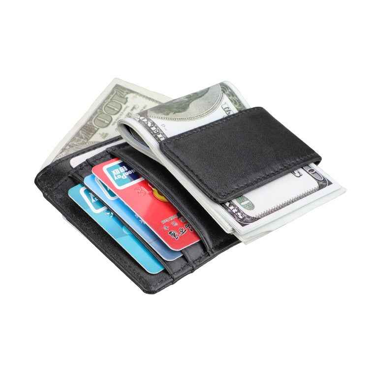 KB80 Antimagnetic RFID Crazy Horse Texture Oil Wax Leather Card Holder Wallet Billfold for Men and Women