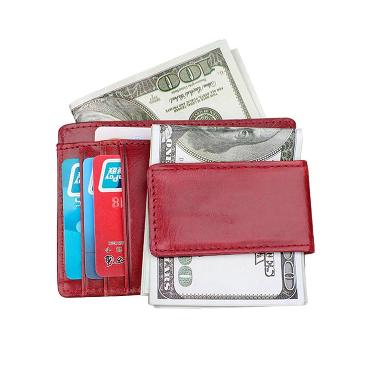 KB80 Antimagnetic RFID Crazy Horse Texture Oil Wax Leather Card Holder Wallet Billfold for Men and Women