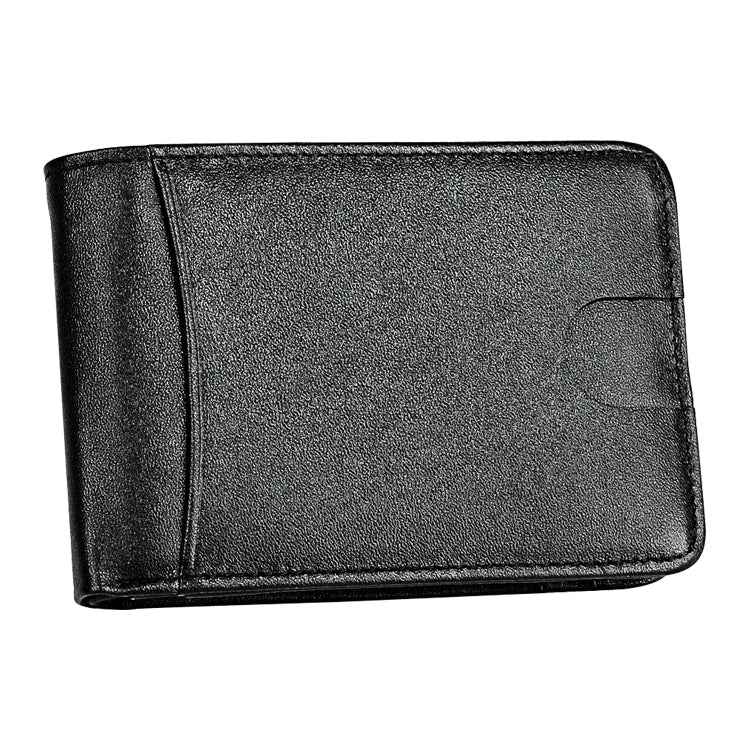 KB186 Antimagnetic RFID Mini Crazy Horse Texture Leather Billfold Card Wallet for Men and Women
