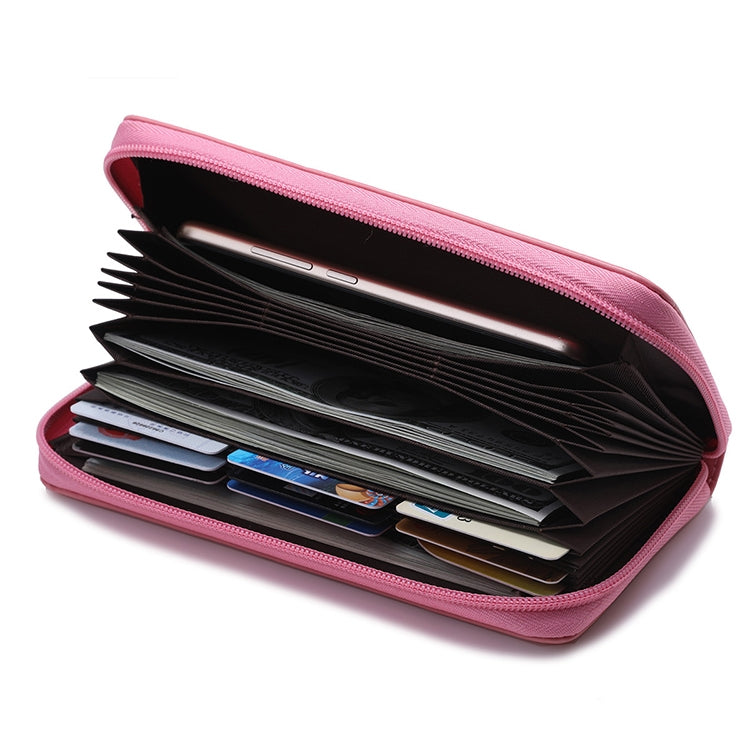 902 Antimagnetic RFID Litchi Texture Women Large Capacity Hand Wallet Purse Phone Bag with Card Slots