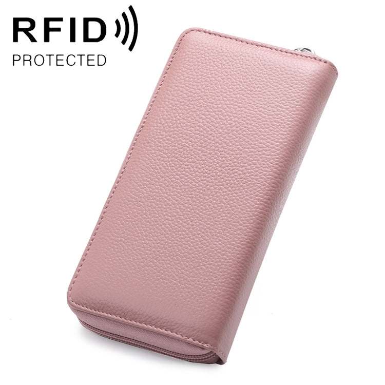 902 Antimagnetic RFID Litchi Texture Women Large Capacity Hand Wallet Purse Phone Bag with Card Slots