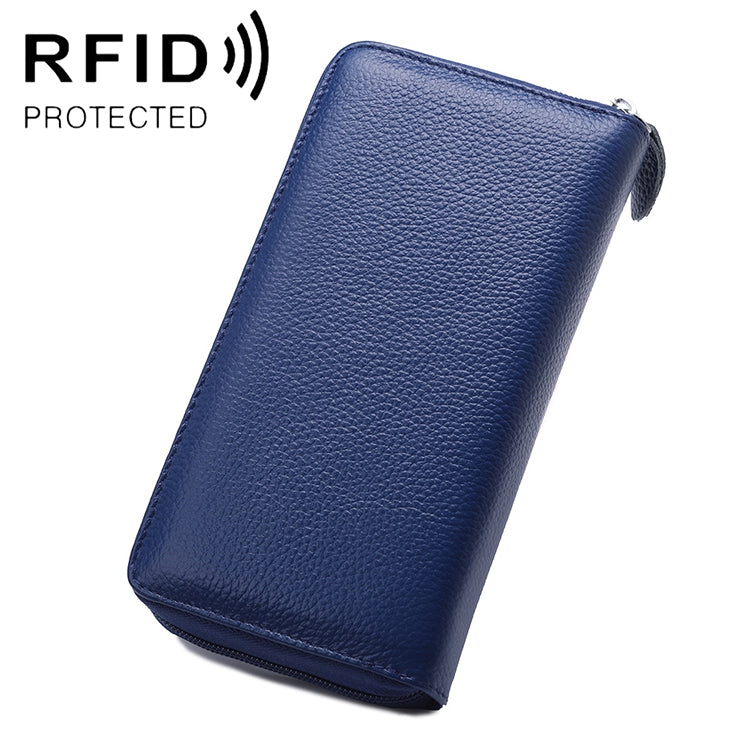 902 Antimagnetic RFID Litchi Texture Women Large Capacity Hand Wallet Purse Phone Bag with Card Slots