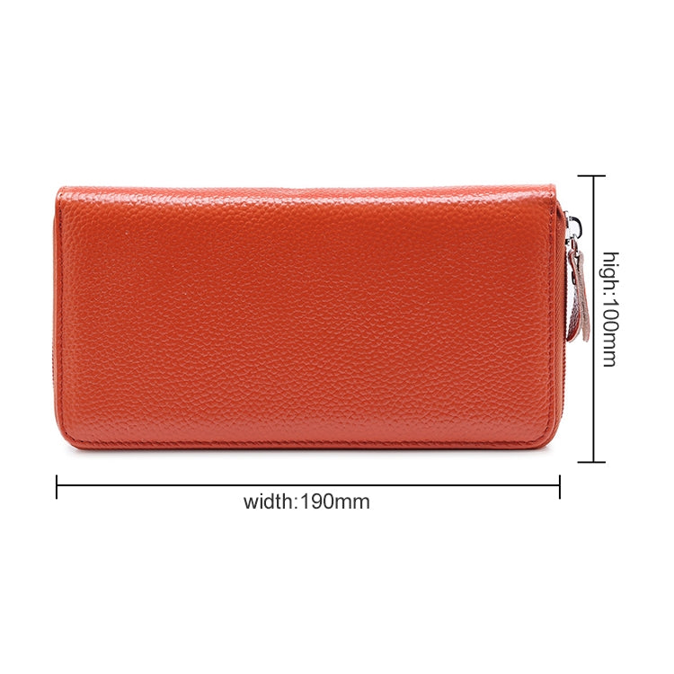 902 Antimagnetic RFID Litchi Texture Women Large Capacity Hand Wallet Purse Phone Bag with Card Slots