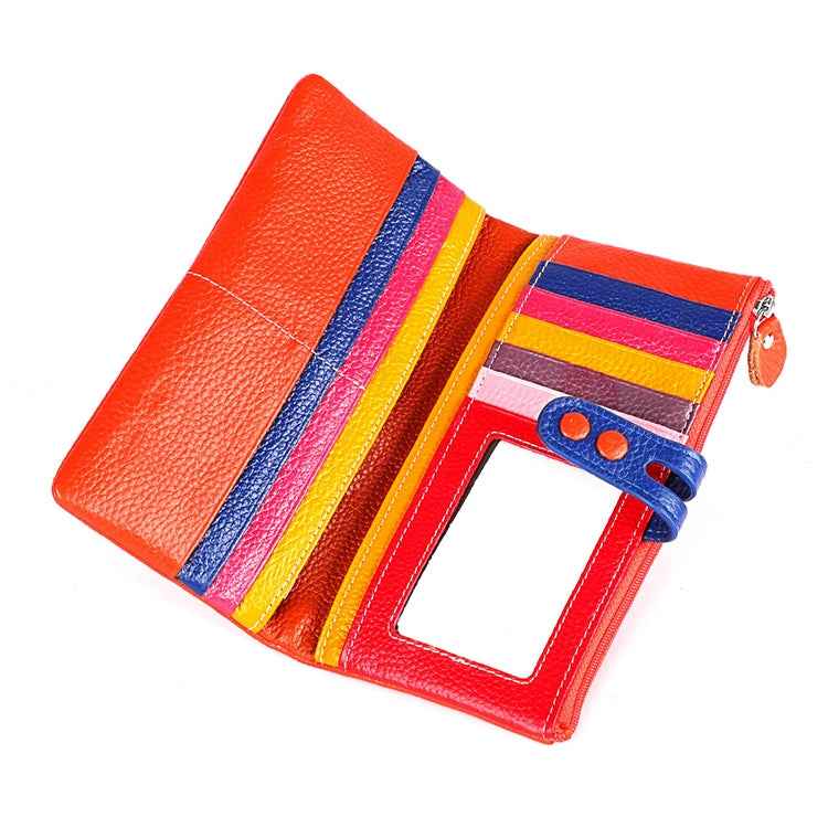 3572 Litchi Texture Leather Zipper Lady Wallet Large-capacity Purse