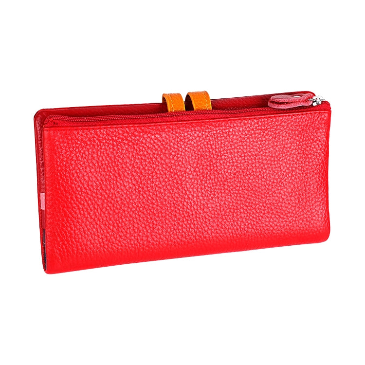 3572 Litchi Texture Leather Zipper Lady Wallet Large-capacity Purse