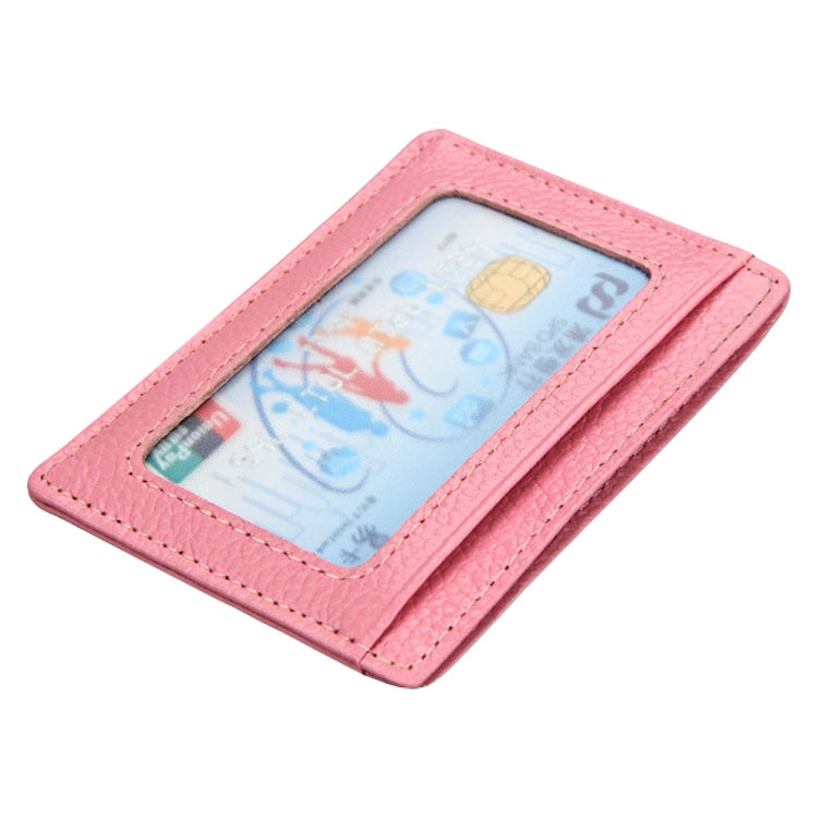 KB37 Antimagnetic RFID Litchi Texture Leather Card Holder Wallet Billfold for Men and Women