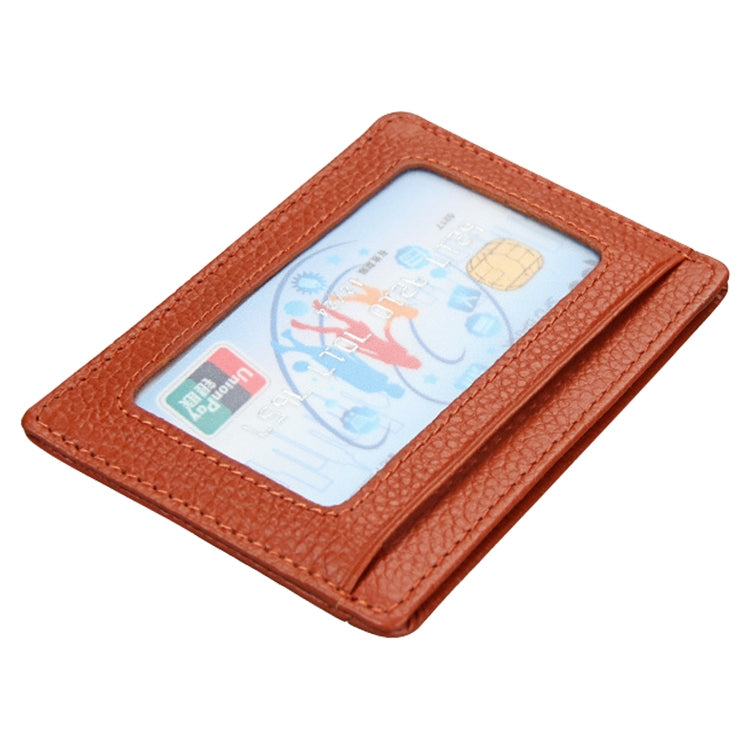 KB37 Antimagnetic RFID Litchi Texture Leather Card Holder Wallet Billfold for Men and Women