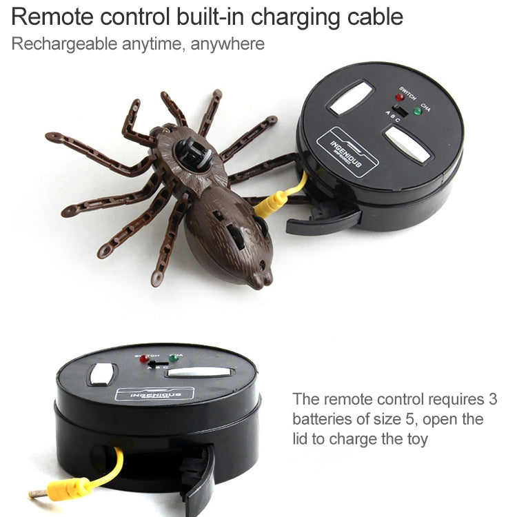 9915 Infrared Sensor Remote Control Simulated Spider Creative Children Electric Tricky Toy Model