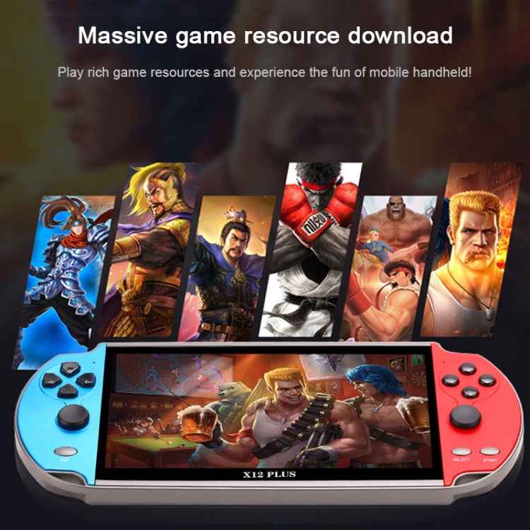 Powkiddy X12 Plus Retro Classic Games Handheld Game Console with 7 inch HD Screen & 16GB Memory, Support MP4 / E-book