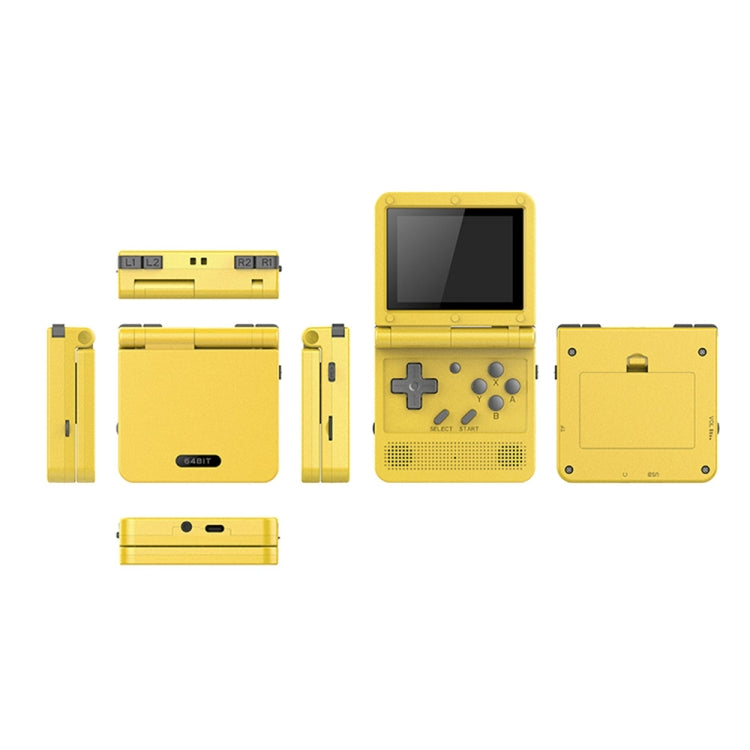 Powkiddy V90 3.0 inch IPS Screen 64-bit Retro Handheld Game Console with 16GB Memory, V90 / Yellow