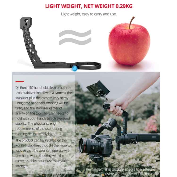 YELANGU A69 Lifting Handle Pot Handheld Stabilizer Extension Mount for DJI Ronin SC
