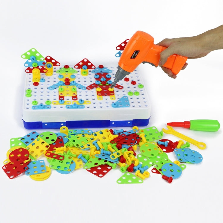 MoFun 608 237 PCS DIY Disassembly Screw Nut Electric Drill Jigsaw Puzzle Educational Toys with Nut Electric