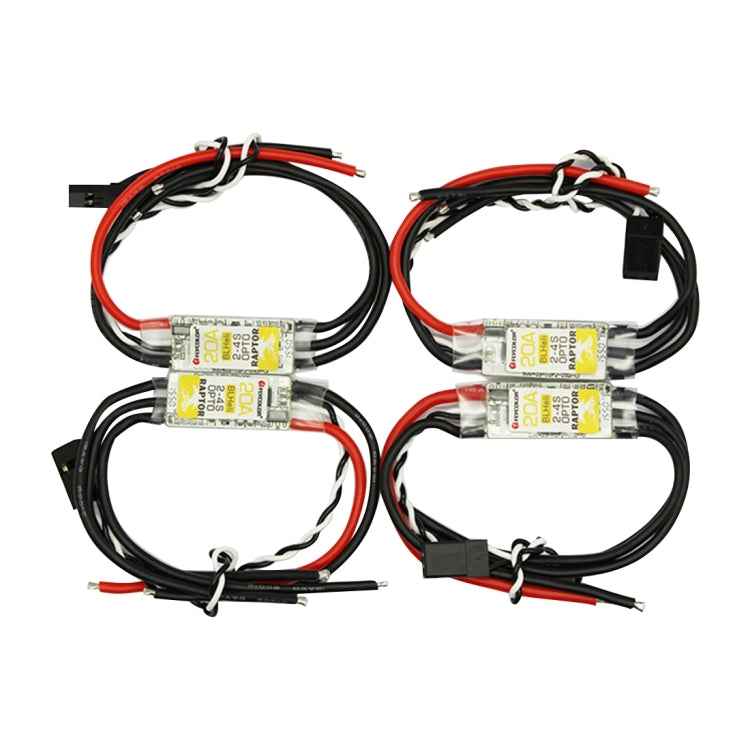Flycolor Raptor Series Power Set, Includes 4 PCS 20A Speed Controllers + 4 PCS 2300KV Motors + 4 PCS 5045 Propellers
