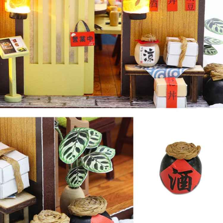 Creative DIY Assembled Model House Japanese Sushi Restaurant Birthday Gift