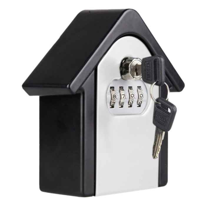 Hut Shape Password Lock Storage Box Security Box Wall Cabinet Safety Box, with 1 Key