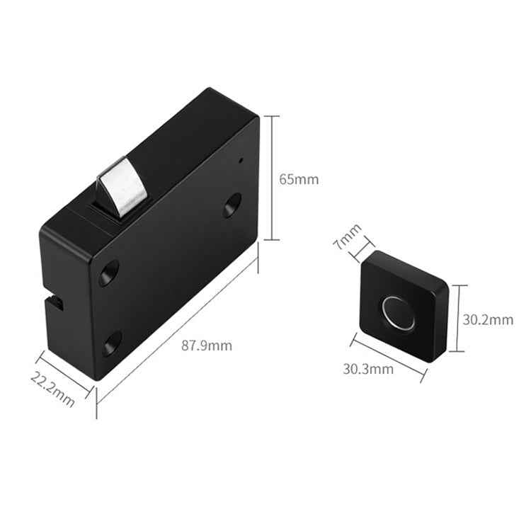 T5 Square Version Aluminum Alloy Panel Fingerprint Drawer Lock