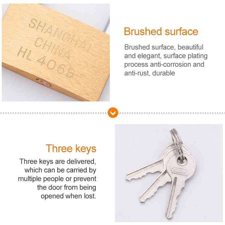 Copper Padlock Small Lock, Style: Long Lock Beam, 60mm Open