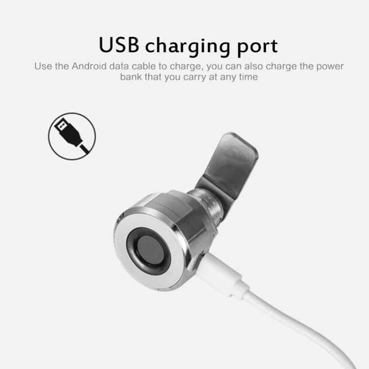 T22F Micro USB Charging Zinc Alloy Smart Bilateral Open Fingerprint Drawer Lock File Cabinet Lock