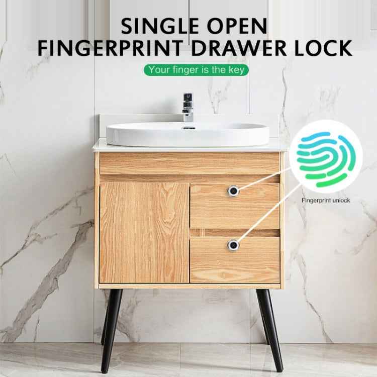 T22F Micro USB Charging Zinc Alloy Smart Bilateral Open Fingerprint Drawer Lock File Cabinet Lock