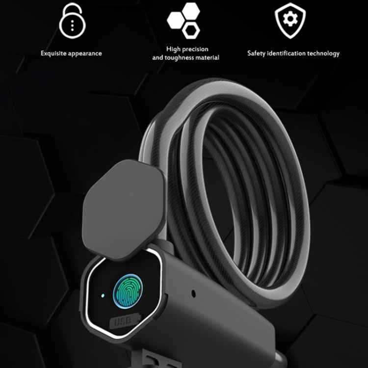 W16 IP65 Waterproof Fingerprint Lock Steel Rope Anti-theft Electric Car Lock Bluetooth APP Electronic Lock