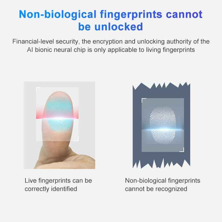 T21FB Micro USB Charging Zinc Alloy Smart Fingerprint + Bluetooth Single Open Drawer Lock File Cabinet Lock