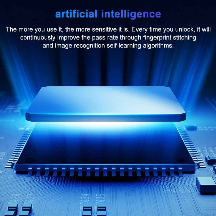 T21FB Micro USB Charging Zinc Alloy Smart Fingerprint + Bluetooth Single Open Drawer Lock File Cabinet Lock
