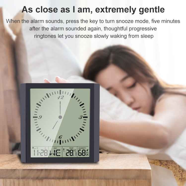 TS-8675 Multifunction Large Screen Clock Household Creative Thermometer Hygrometer
