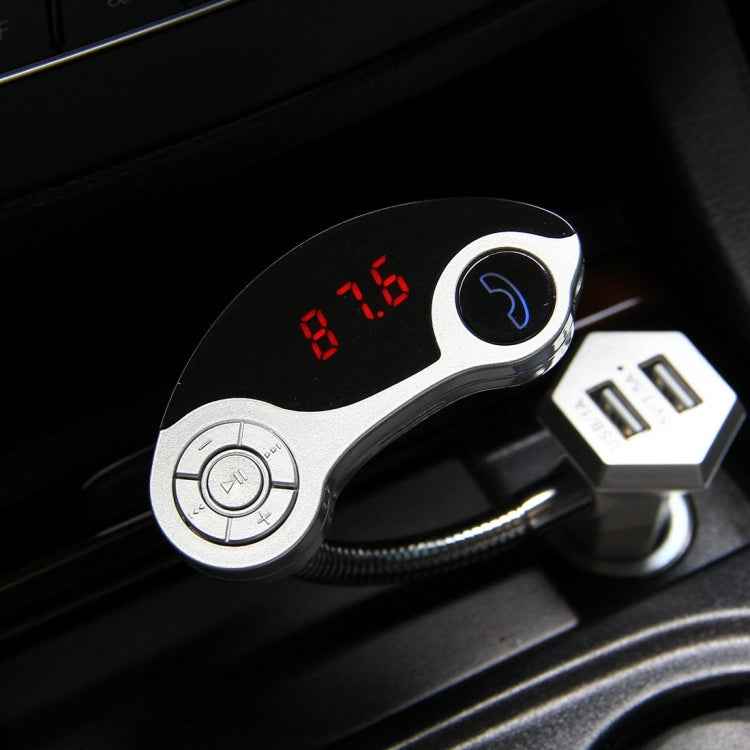GT86 Dual USB Charger Car Bluetooth FM Transmitter Kit, Support LCD Display / TF Card Music Play / Hands-free