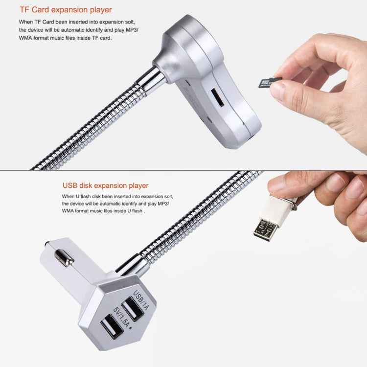 GT86 Dual USB Charger Car Bluetooth FM Transmitter Kit, Support LCD Display / TF Card Music Play / Hands-free