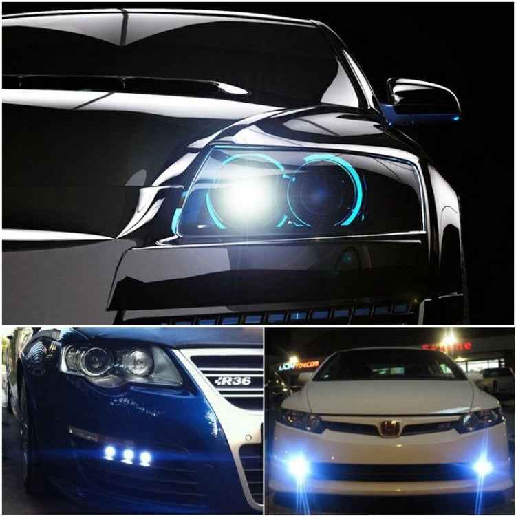 2 PCS 2.5 inch DC12-24V 10W 900LM 6500K Car Angel Eyes Fog Lamp Foglight, Cable Length: 20cm(White Light + White Light)