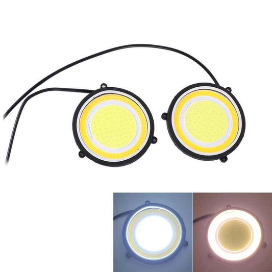 2 PCS DC 12V 10W 6000K Circular Car DRL Daytime Running Lights Lamp