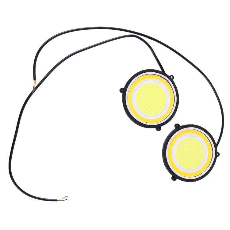 2 PCS DC 12V 10W 6000K Circular Car DRL Daytime Running Lights Lamp