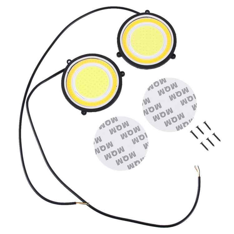 2 PCS DC 12V 10W 6000K Circular Car DRL Daytime Running Lights Lamp