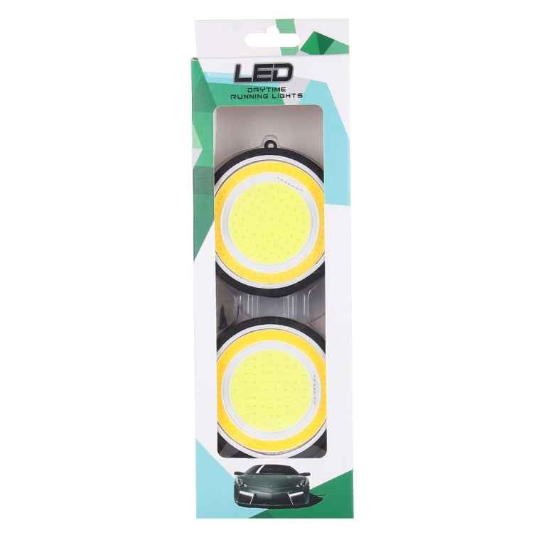 2 PCS DC 12V 10W 6000K Circular Car DRL Daytime Running Lights Lamp