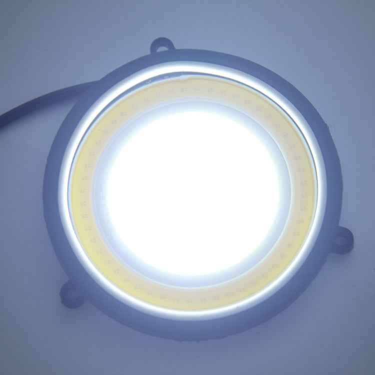 2 PCS DC 12V 10W 6000K Circular Car DRL Daytime Running Lights Lamp