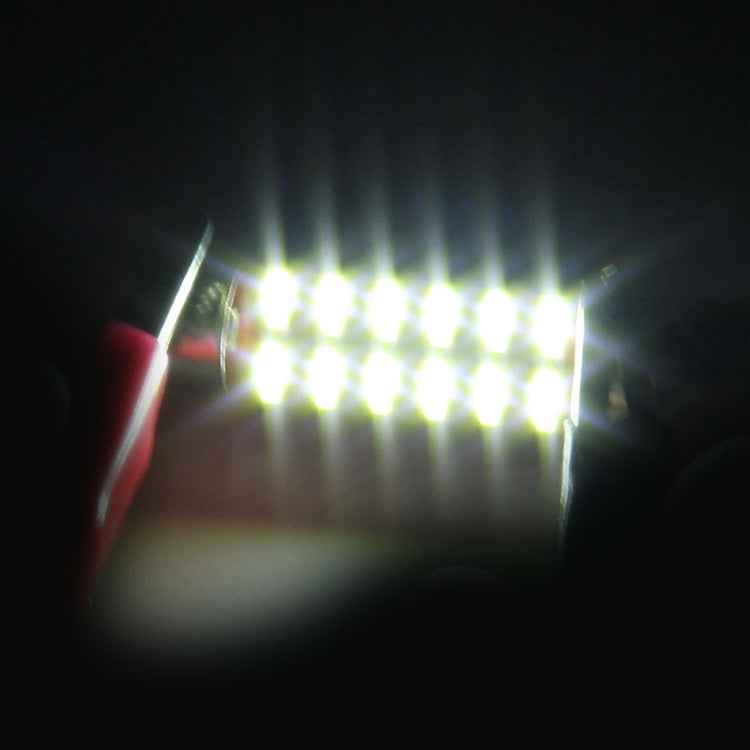 2 PCS DC 12V 2W 41MM 4014 Bicuspid Port No Decoding Car Dome Lamp LED Reading Light with 10 LED Lights