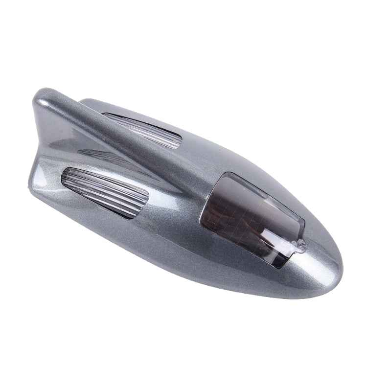 Solar Colorful Light Anti Collision Shark Fin Car Taillight LED Flash Warning Light Caution Light