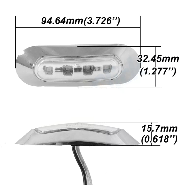 10 PCS DC 10-30V Car Truck Trailer Piranha 3-LED Side Marker Indicator Lights Bulb Lamp, Light Color: White