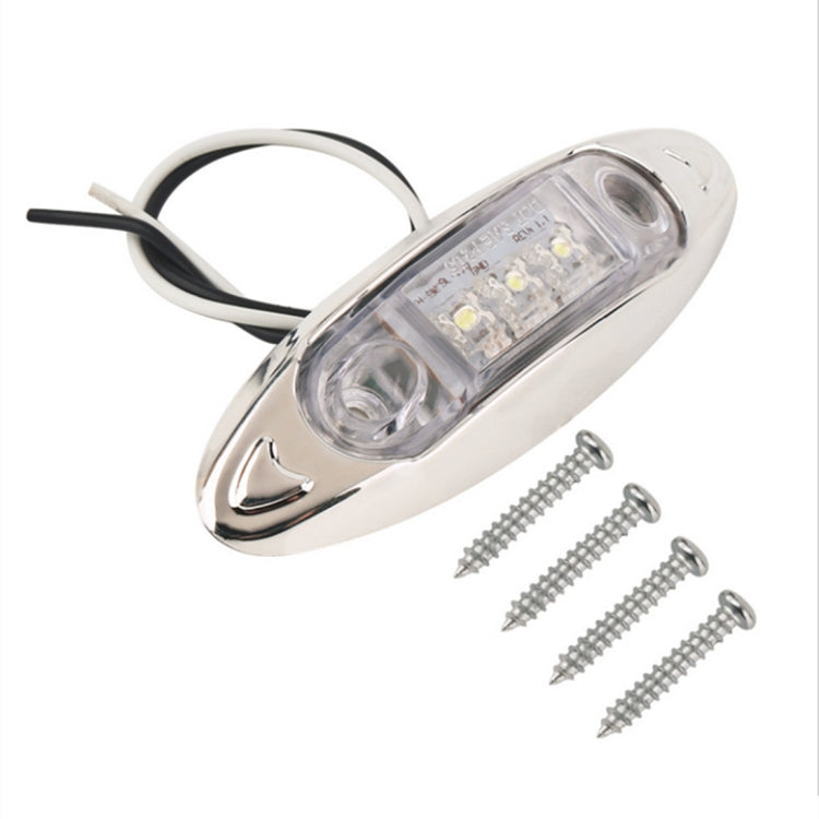 10 PCS DC 10-30V Car Truck Trailer Piranha 3-LED Side Marker Indicator Lights Bulb Lamp, Light Color: White