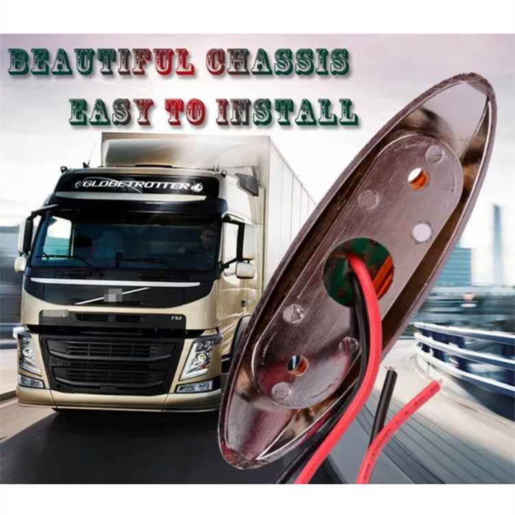 10 PCS DC 10-30V Car Truck Trailer Piranha 3-LED Side Marker Indicator Lights Bulb Lamp, Light Color: Yellow