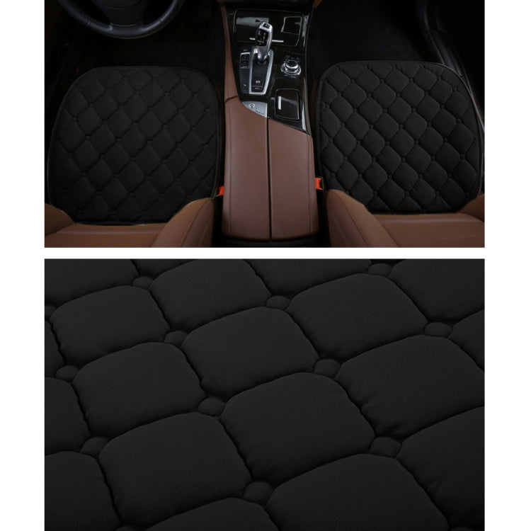 3 PCS / Set Luxurious Warm Car Seat Cover Cushion Universal Front Back Seat Covers Car Non-slip Chair Pad Warm Car Mats No Back Plush Cushion