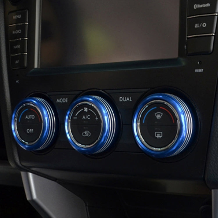 3 PCS Car Aluminum Air Conditioner Knob Case For Subaru