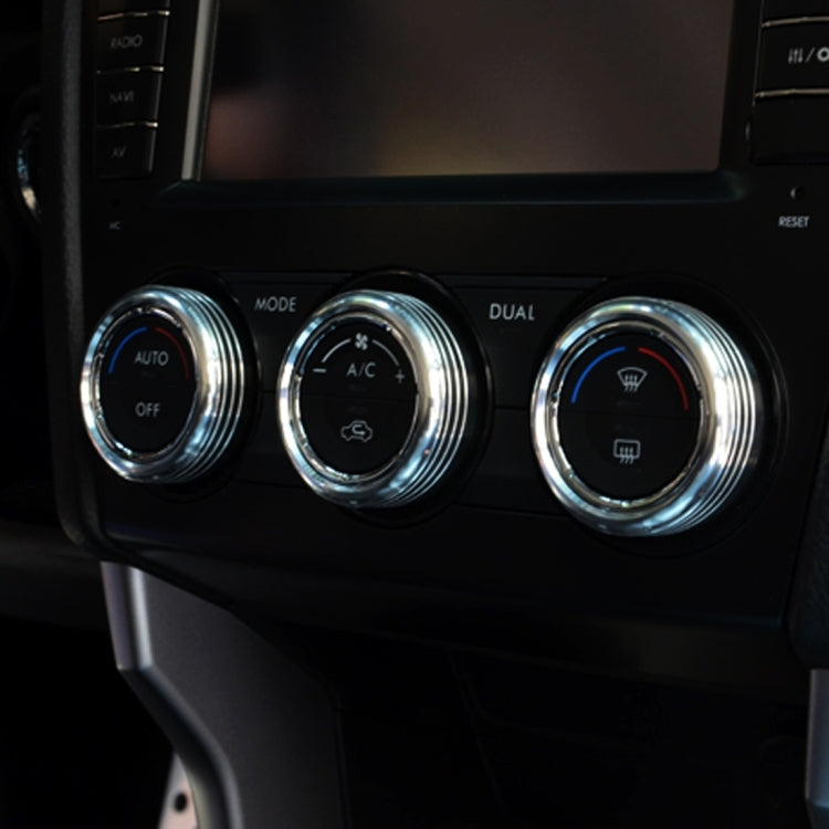 3 PCS Car Aluminum Air Conditioner Knob Case For Subaru